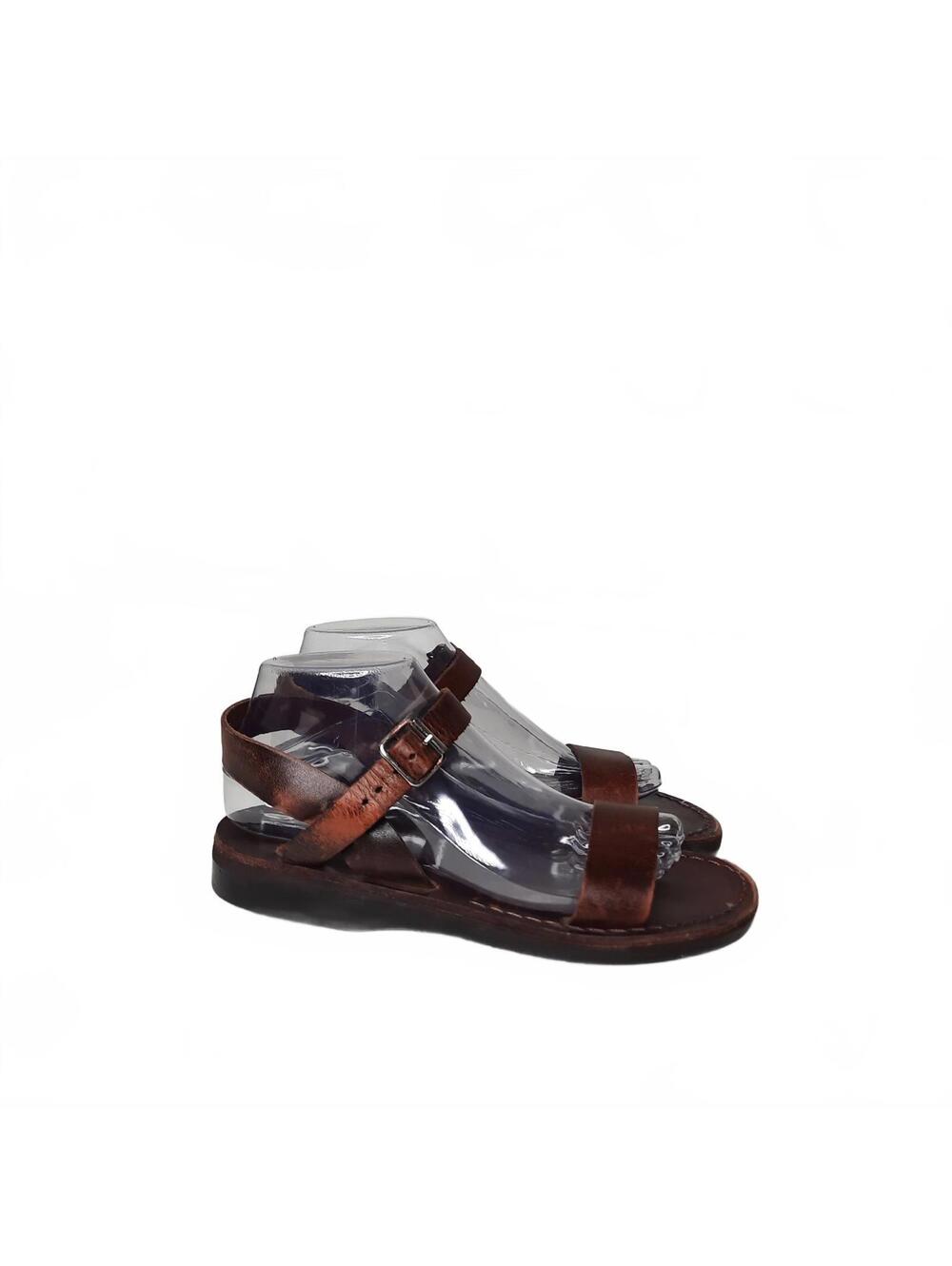 Jerusalem Sandals Women's Handmade Original‎ Brown Leather Size 39